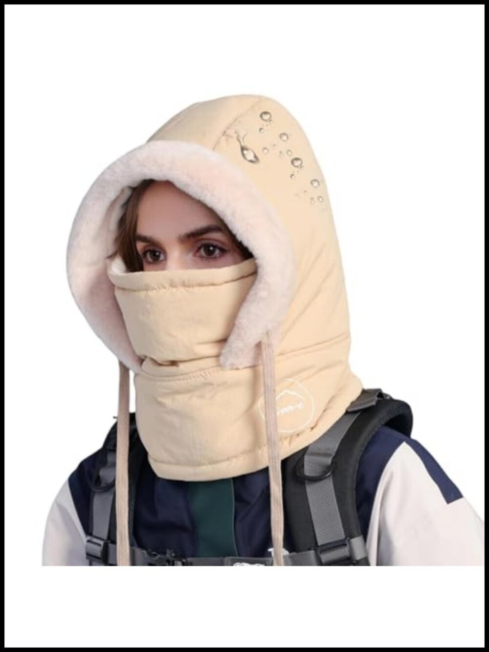 Unisex Winter Balaclava Hoodie 3-in-1 Ski Snow Hat Fleece Lined Windproof